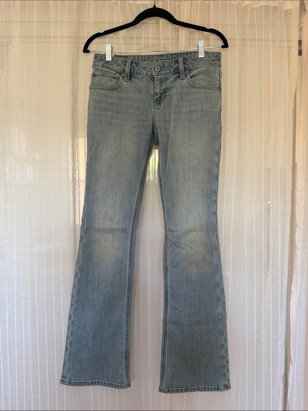 American Eagle Outfitters Women's Light Blue Flare Jeans